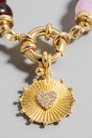 Radiant Heart Hues Beaded Bracelet