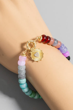 Radiant Heart Hues Beaded Bracelet