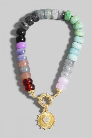 Radiant Heart Hues Beaded Bracelet
