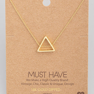Minimalist Open Triangle Necklace