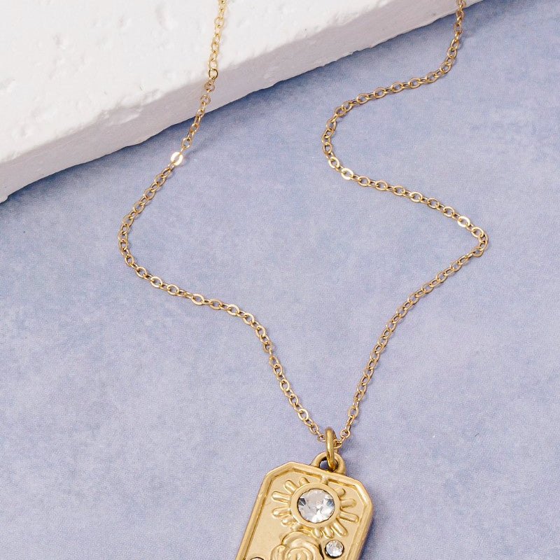 Rose Sun Pendant Hypoallergenic Necklace