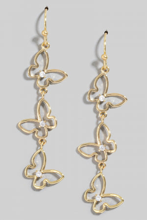 Butterfly Chain Dangle Earrings