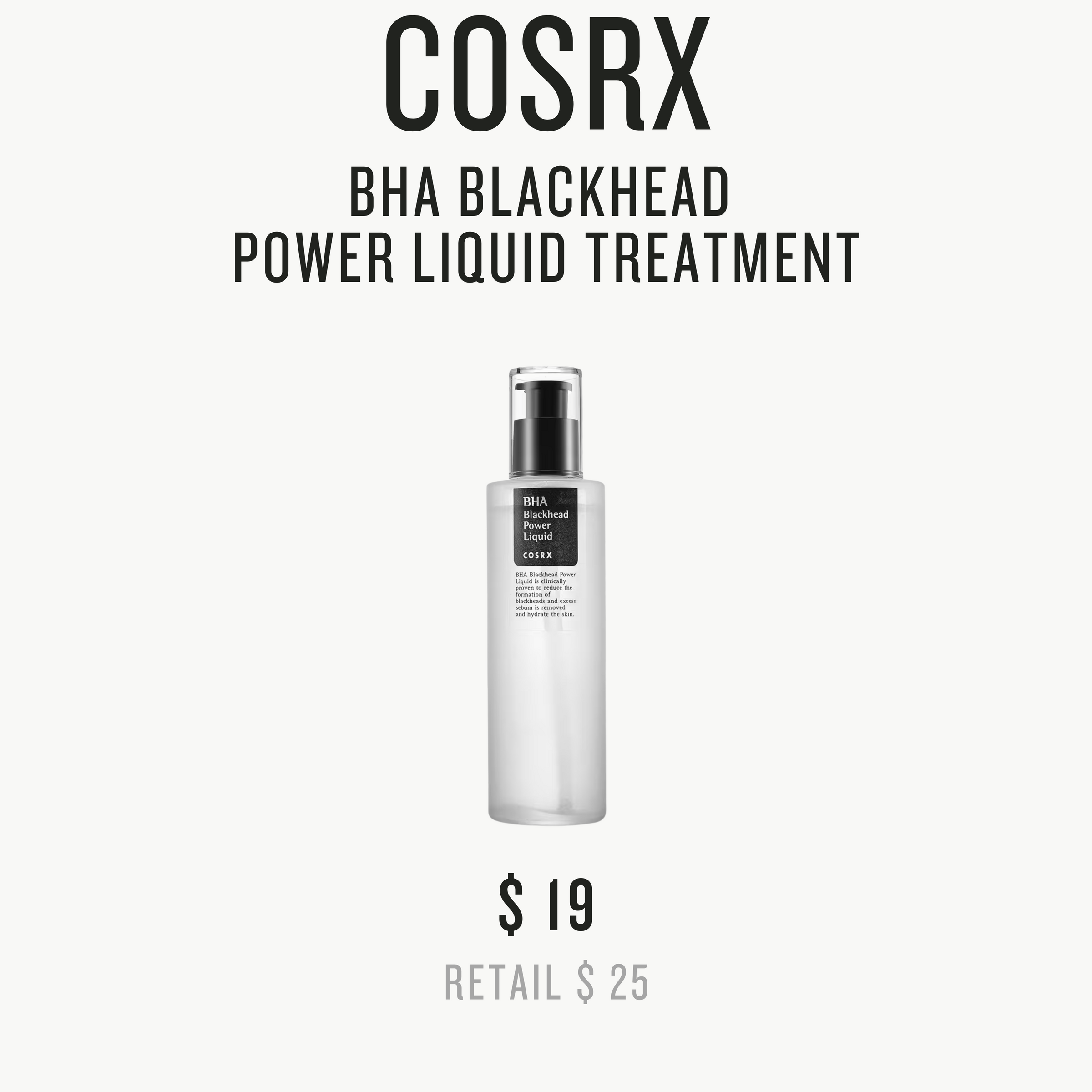 [ COSRX ] BHA Blackhead  Power Liquid Treatment