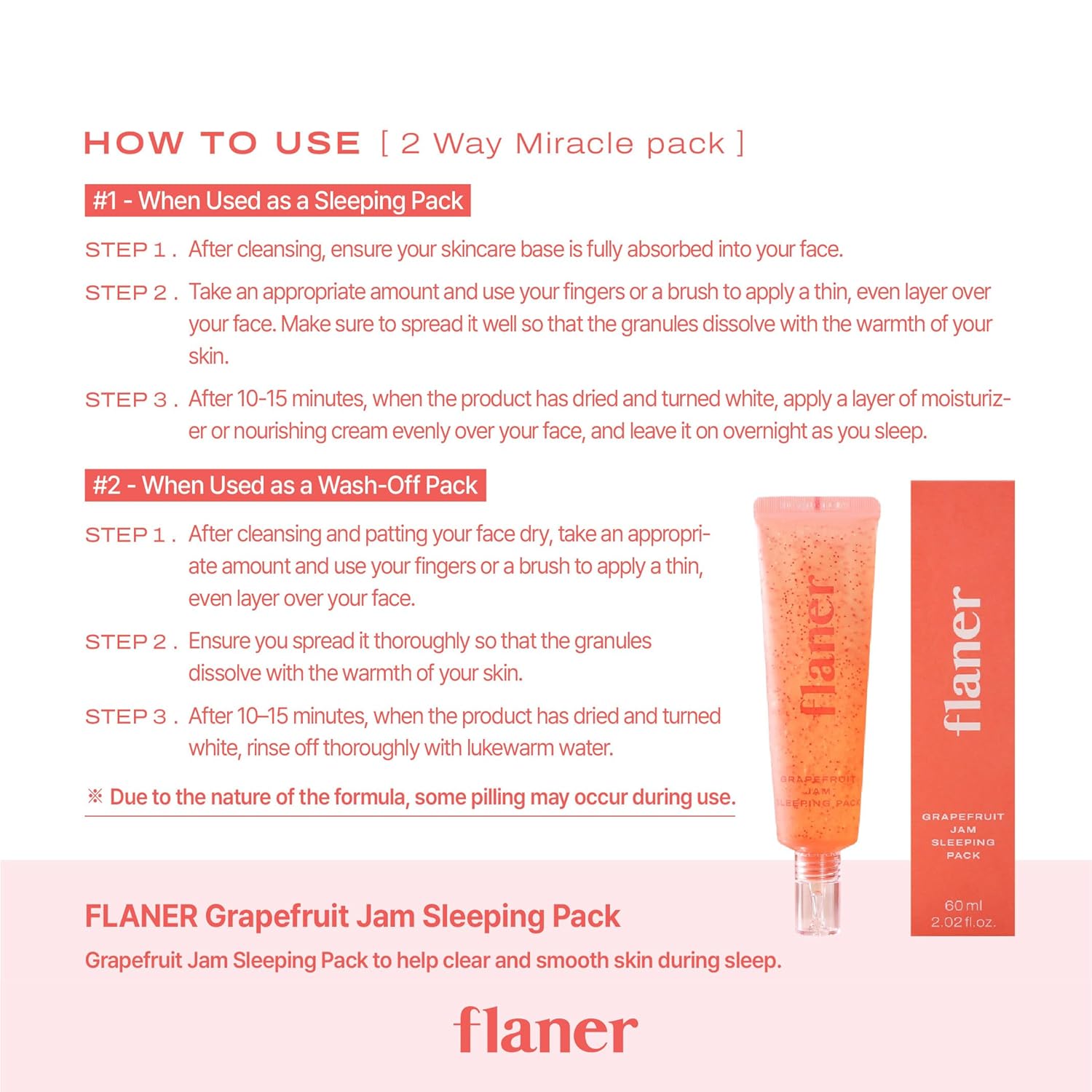 [ Flaner ] Grapefruit Sleeping Mask 100g