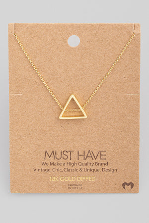 Minimalist Open Triangle Necklace