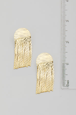 Golden Cascade Fringe Earrings