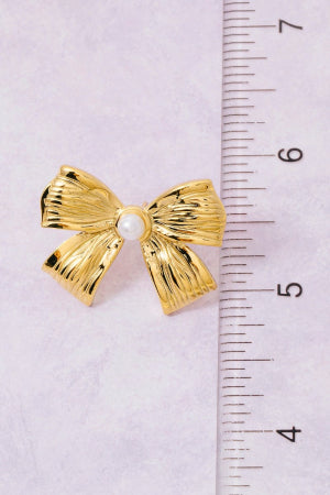 Statement Bow Stud Hypoallergenic Earrings