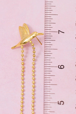 Gold Dipped Hummingbird Earrings Hypoallergenic