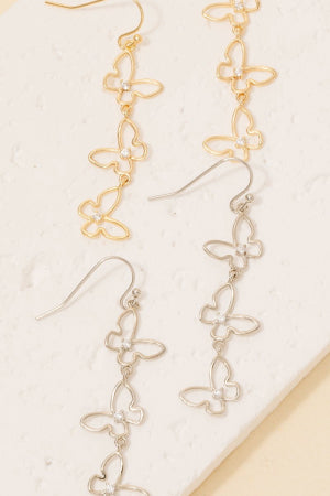 Butterfly Chain Dangle Earrings