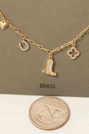 Lucky Trails Mixed Charm Necklace