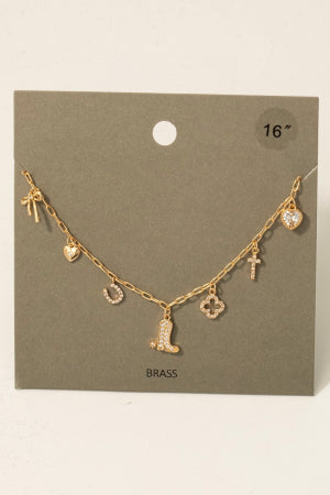 Lucky Trails Mixed Charm Necklace