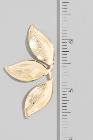 Flora Leaf Hypoallergenic Earrings Gold