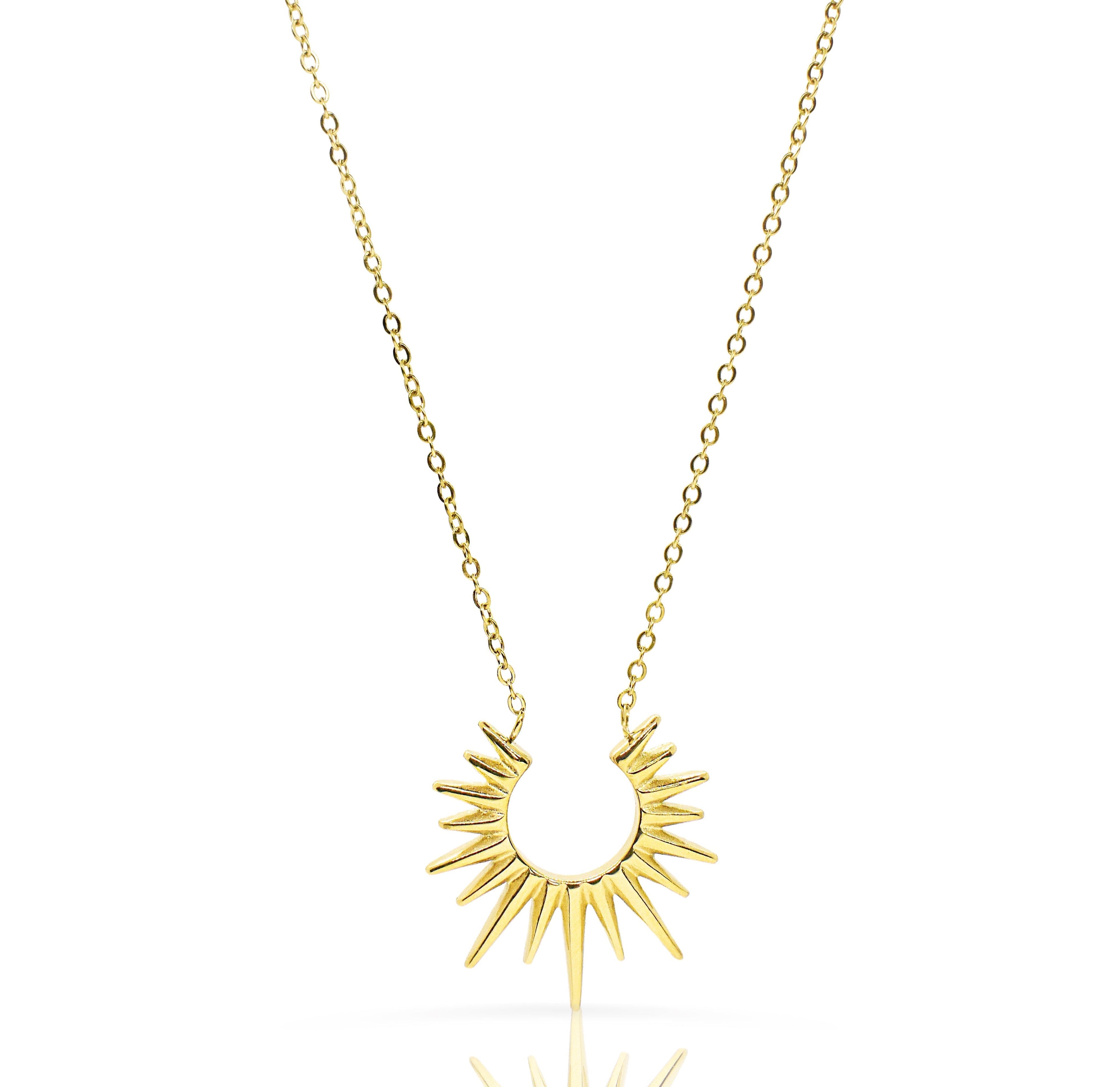 MABEL GOLD SUN PENDANT NECKLACE